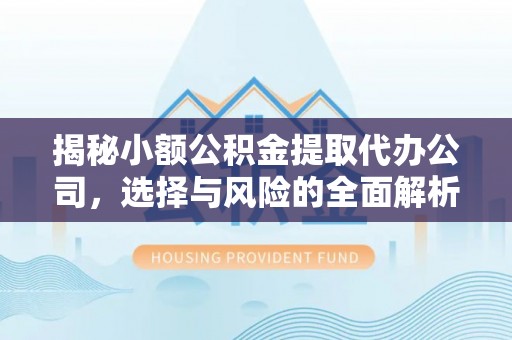 江北揭秘小额公积金提取代办公司，选择与风险的全面解析