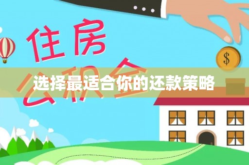 江北选择最适合你的还款策略